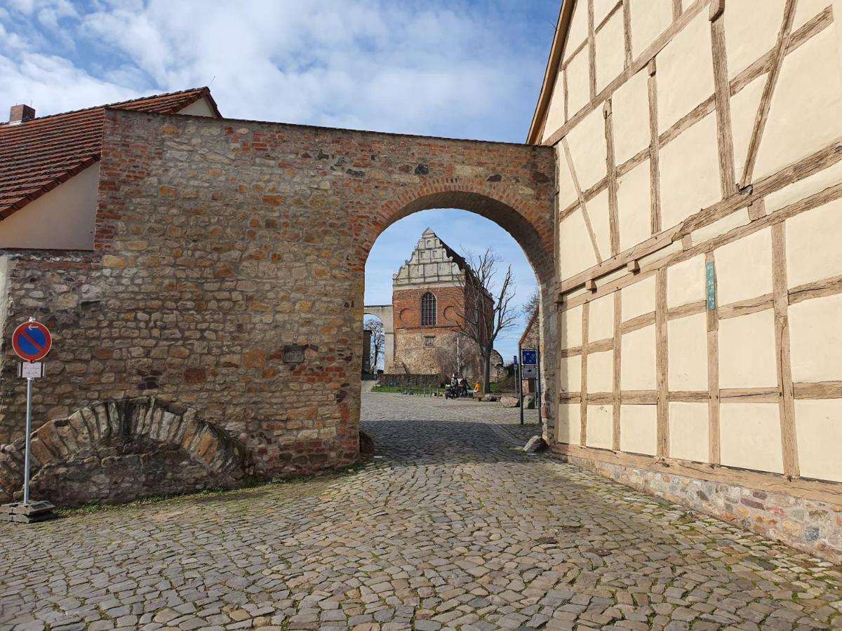 Grosses Offenes Loft Oder Kleine Gemuetliche Wohnung Mit Balkon Wolmirstedt Exteriör bild